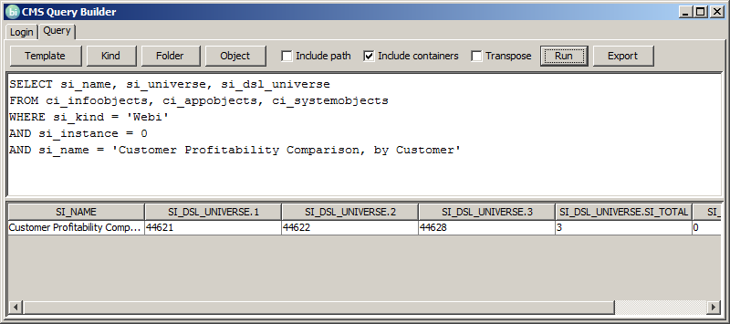 Exported Metadata