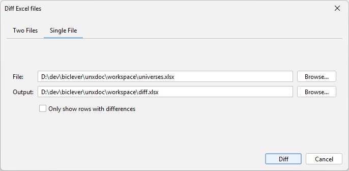 Single File tab